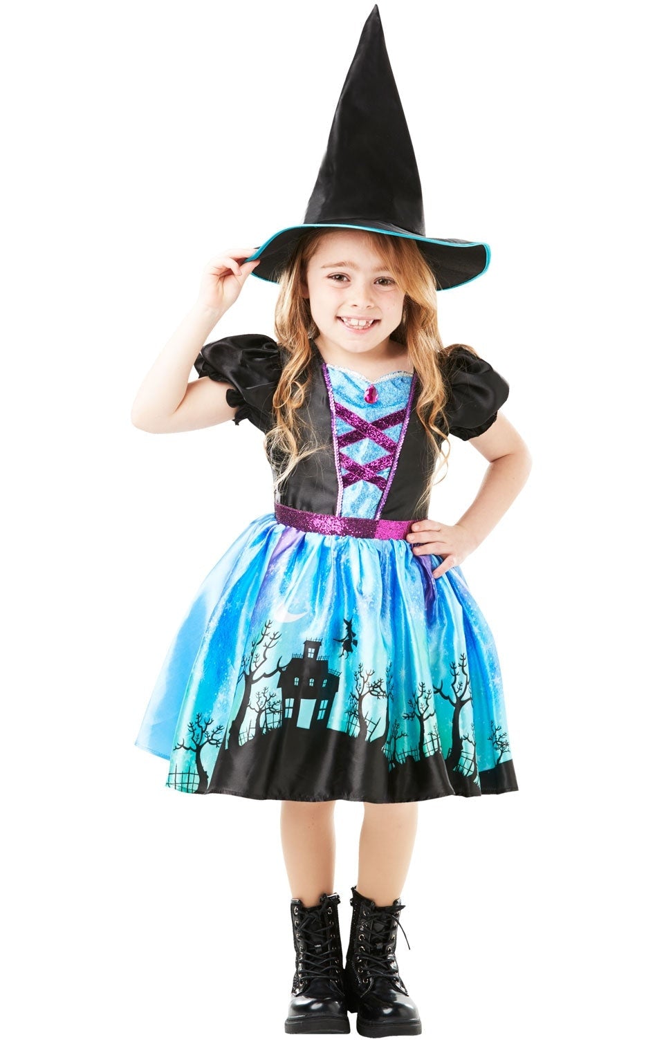 Kids Moonlight Witch Costume Costume Make Up 1