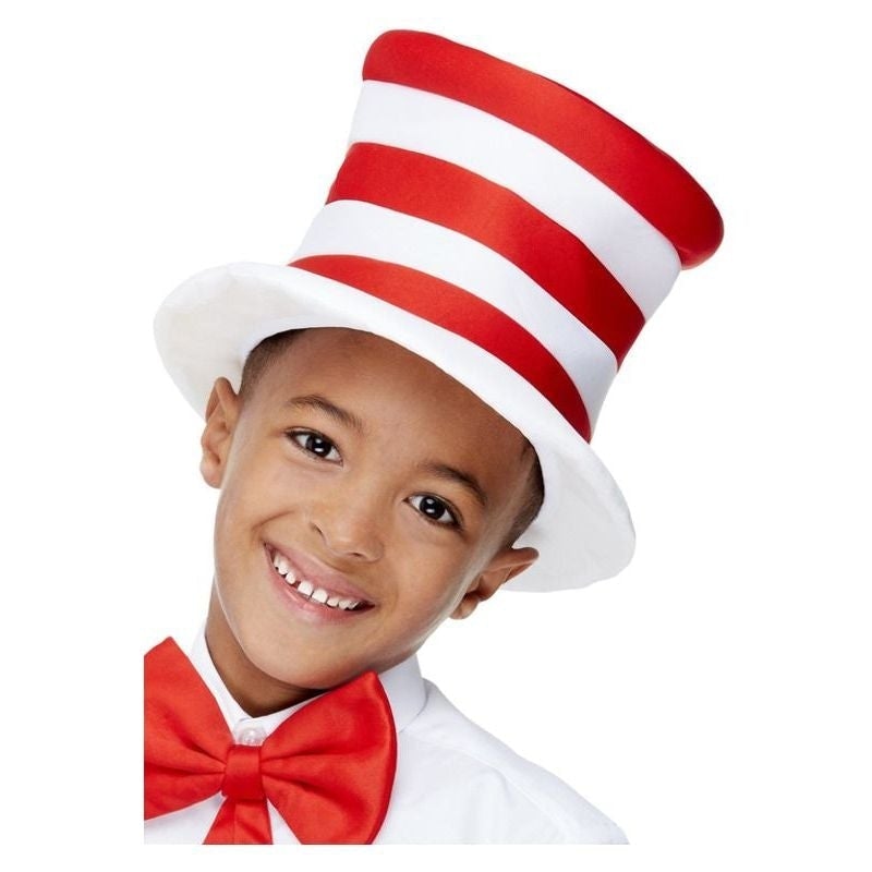 Kids Stripy Hat Red and White 1