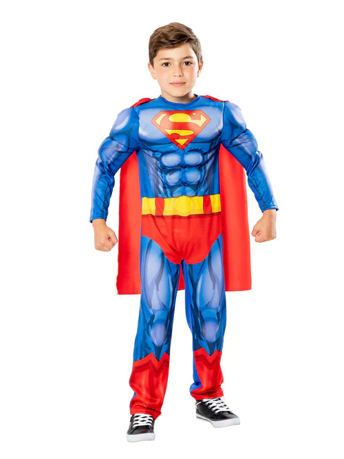 Kids Superman Costume Padded Muscle Suit_1