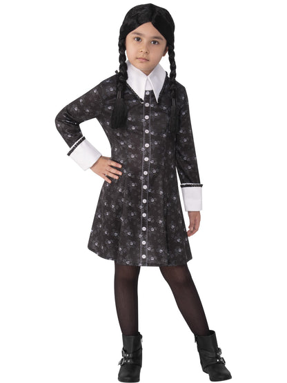 Kids Wednesday Addams Costume Dress 3