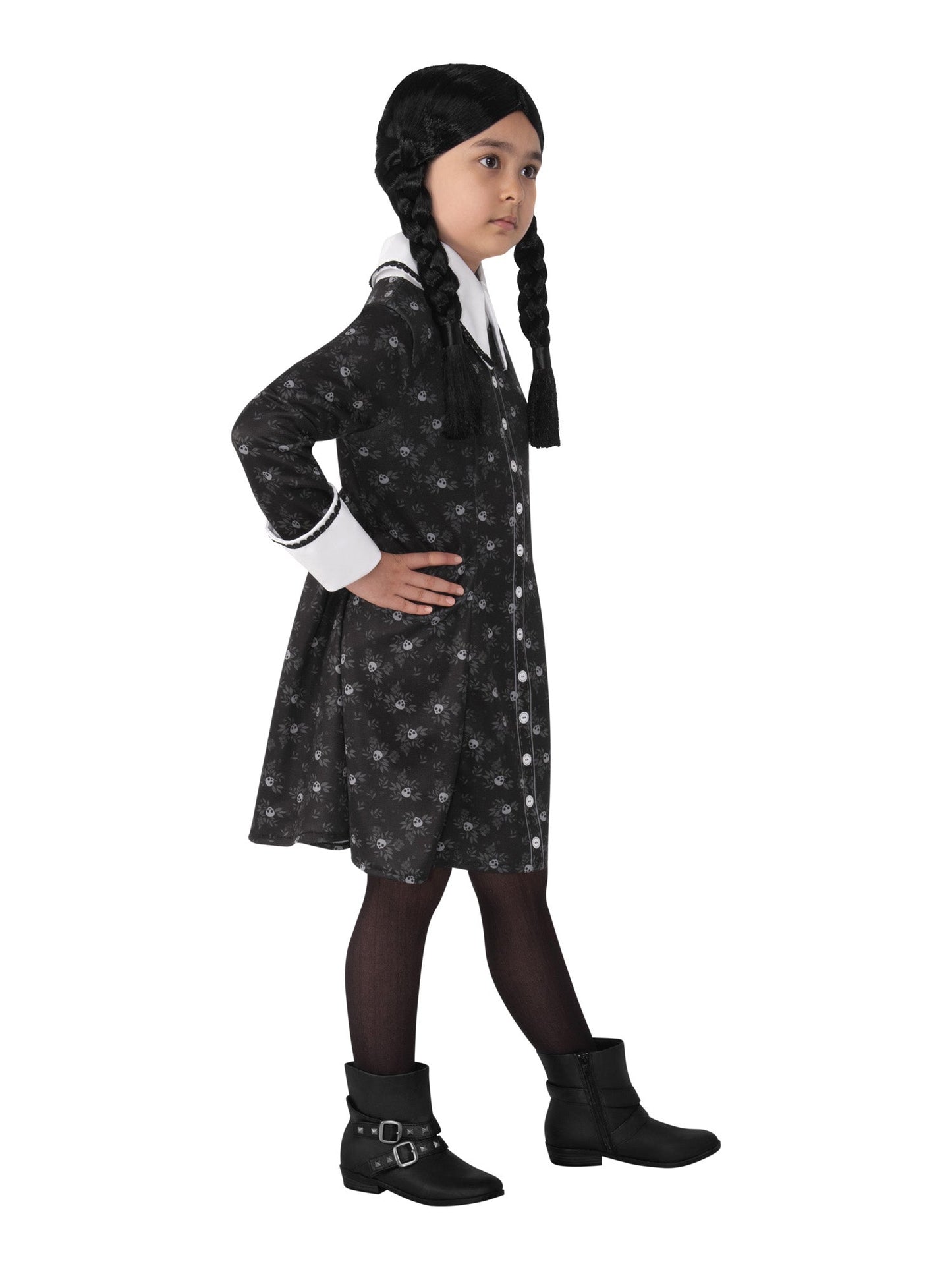 Kids Wednesday Addams Costume Dress 4