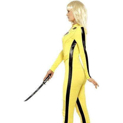 Kill Bill The Bride Costume Adult Yellow Jumpsuit with Sword 3