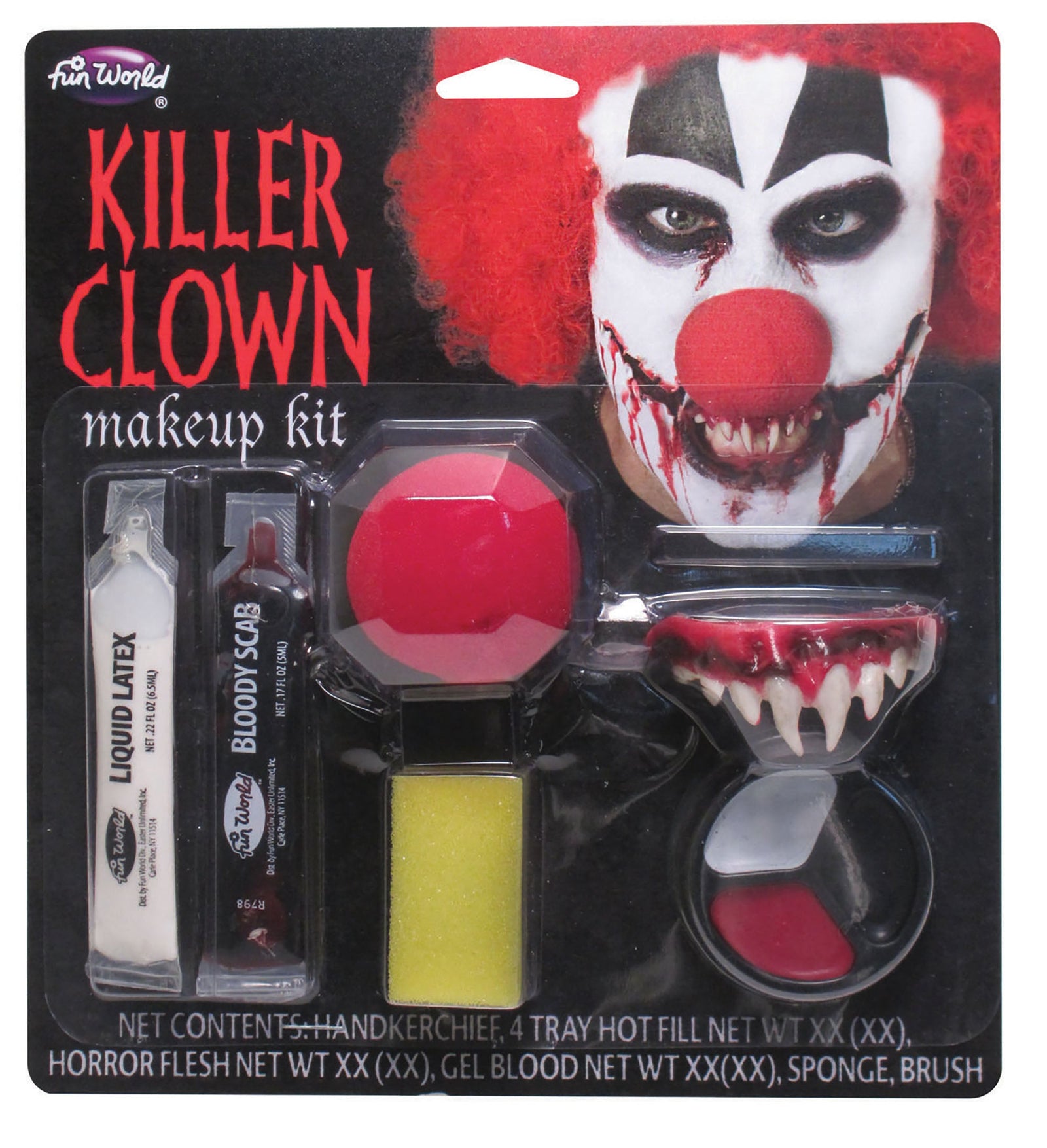 Killer Clown Make Up Kit Unisex 1