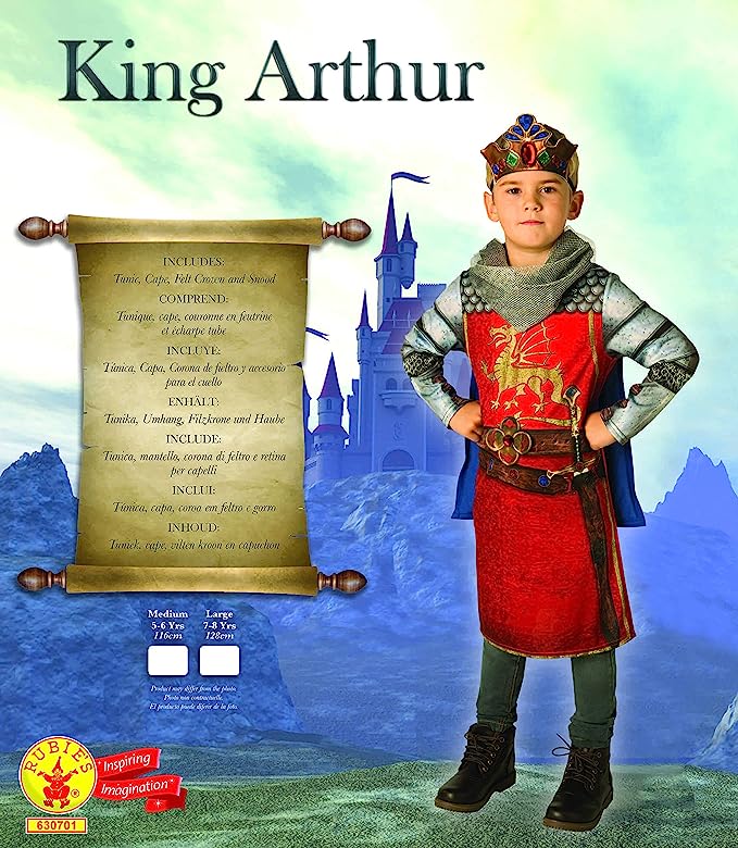 King Arthur Costume Boys Medieval Knight Dress Up 6