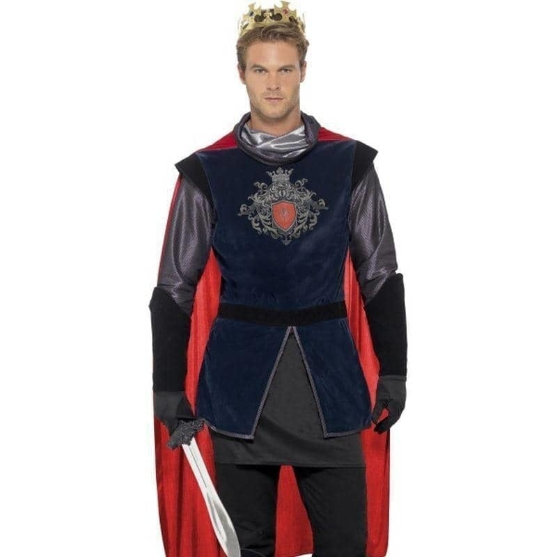 King Arthur Deluxe Costume Adult Knight Blue 1