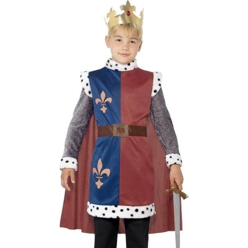 King Arthur Medieval Costume Kids Blue Red_1