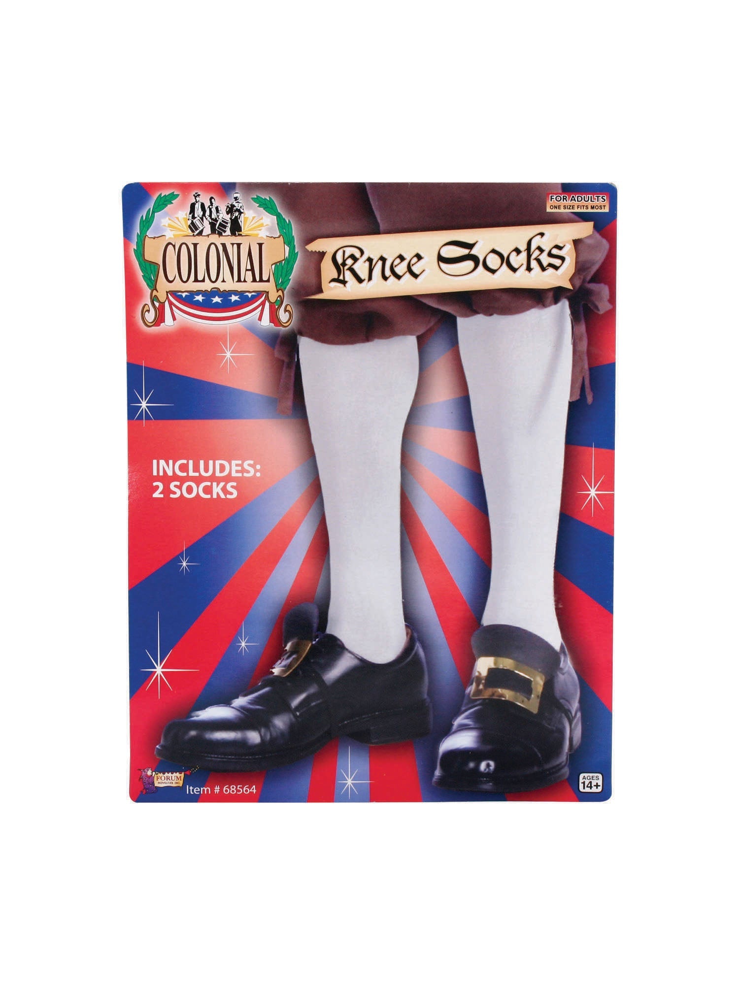 Knee High Adult Medieval White Socks Costume Accessory 2