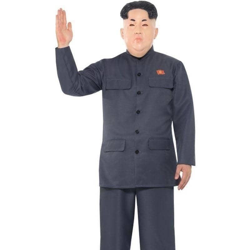Korean Dictator Costume Adult Grey Jumpsuit_1