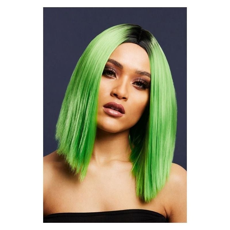 Kylie Wig Two Toned Blend Lime Green Fever 37cm_1