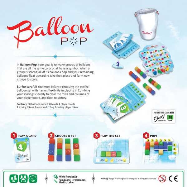 Balloon Pop Board Game by Lautapelit Fi 2