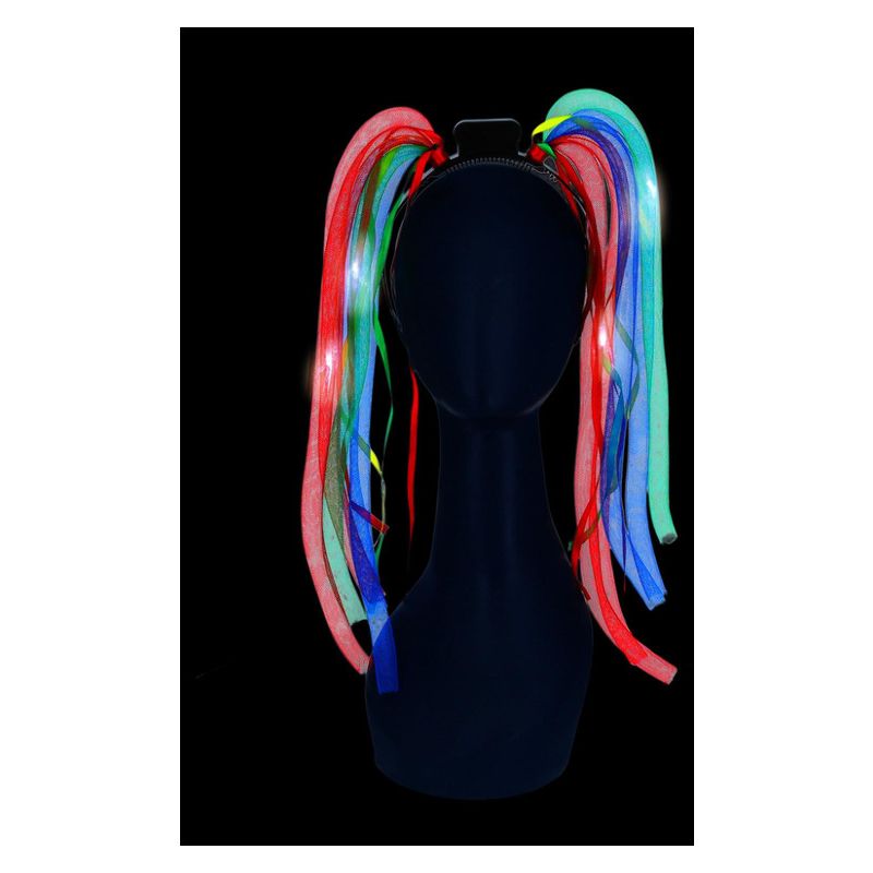LED Light Up Rainbow Spaghetti Headband Batteries Included Child 1