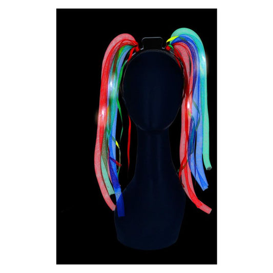LED Light Up Rainbow Spaghetti Headband Batteries Included Child 1