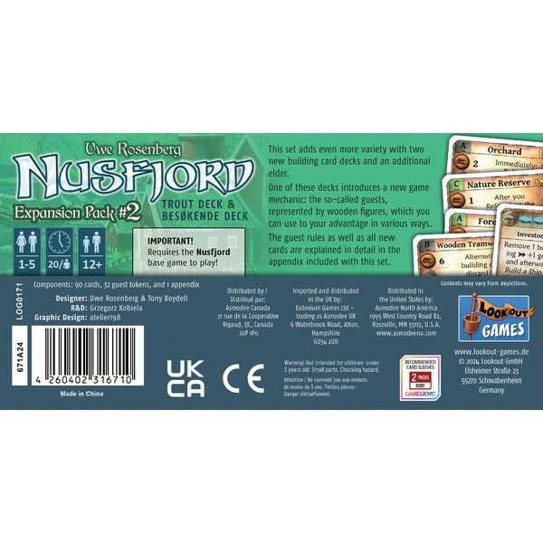 Nusfjord Expansion Pack 2 Trout and Besokende Decks Board Game by Lookout Spiele 3
