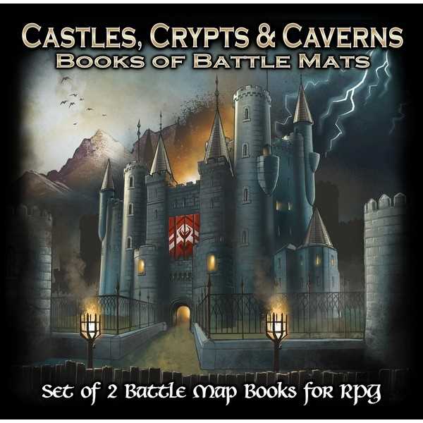 Castles, Crypts and Caverns: Set of 2 Battle Map Books 1