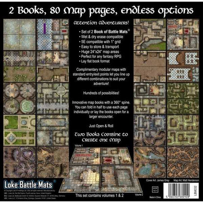 Castles, Crypts and Caverns: Set of 2 Battle Map Books 2