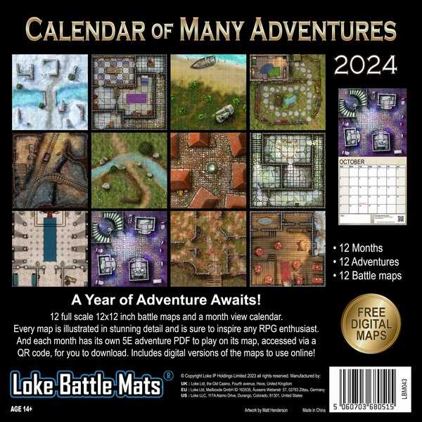 Calendar of Many Adventures 2024 2