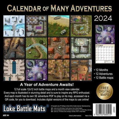 Calendar of Many Adventures 2024 2