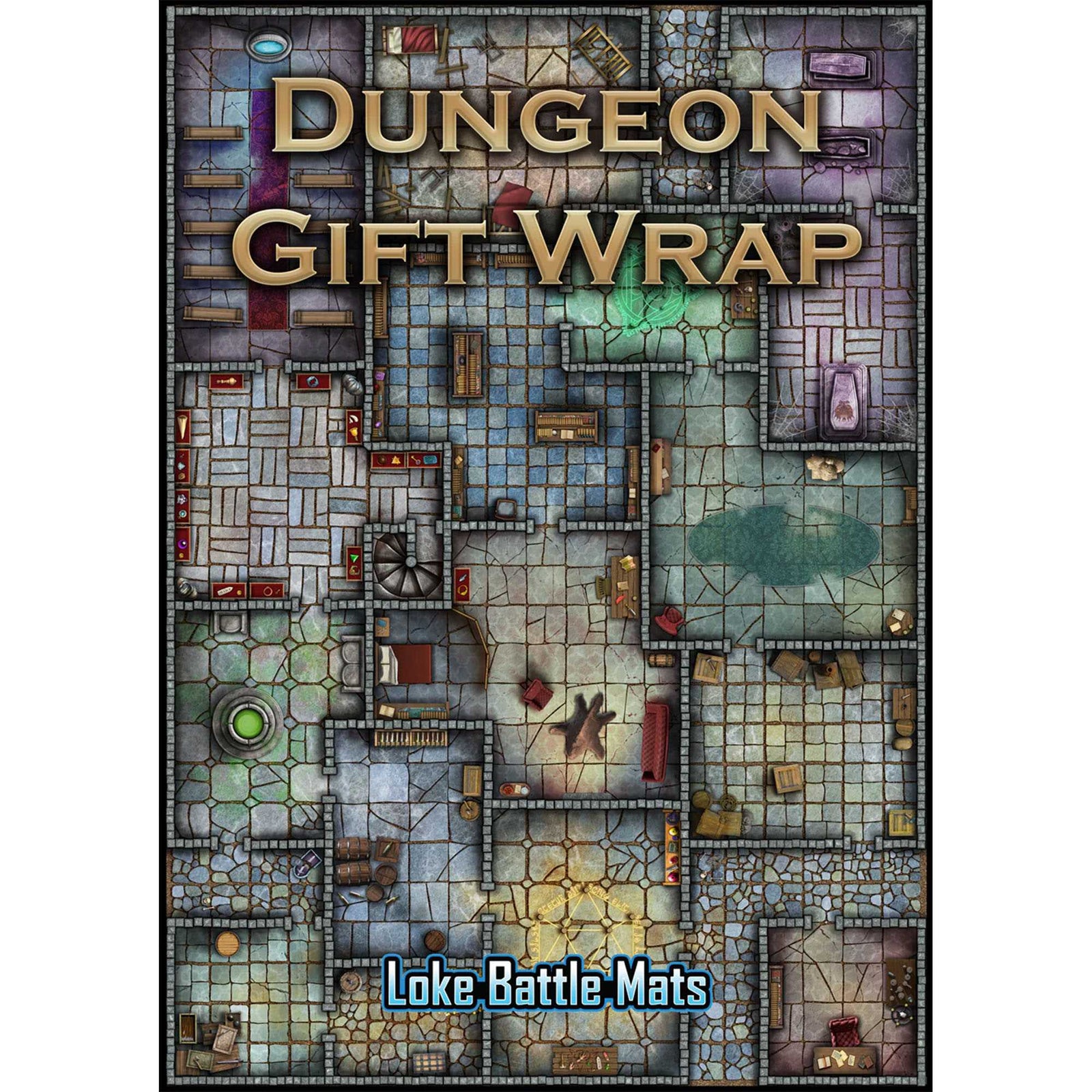 Dungeon Gift Wrap (Pack of 6 Sheets with Tags) 1