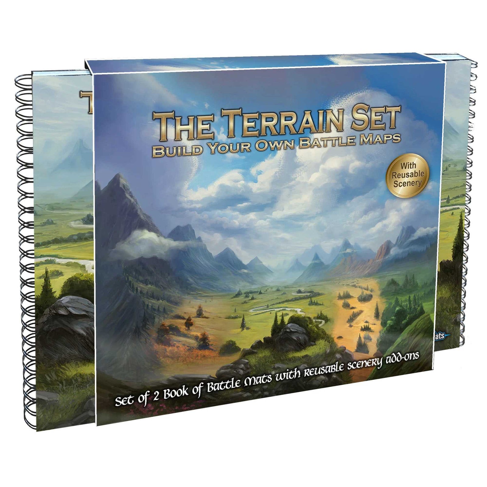 The Terrain Set Set of 2 Battle Map Books with Scenery Stickers Roleplaying Game by Loke Battlemats 1