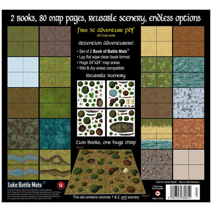 The Terrain Set Set of 2 Battle Map Books with Scenery Stickers Roleplaying Game by Loke Battlemats 2