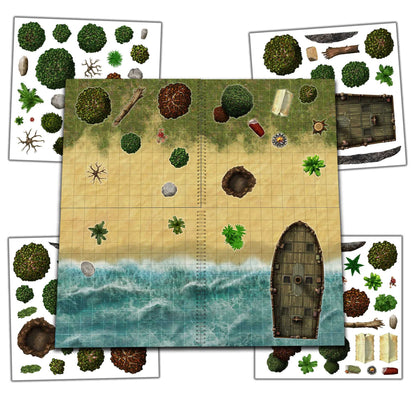 The Terrain Set Set of 2 Battle Map Books with Scenery Stickers Roleplaying Game by Loke Battlemats 4