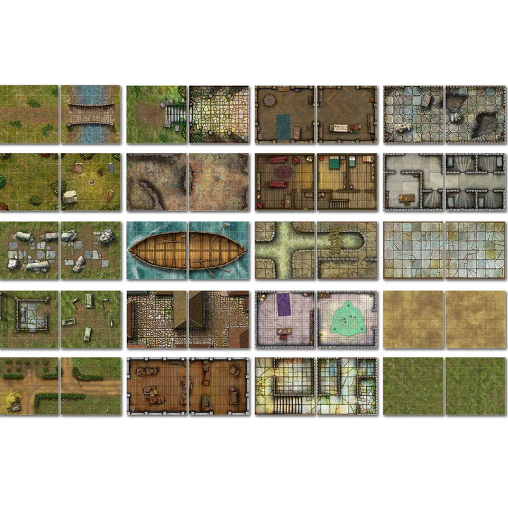 Little Book of Battle Mats Destinations & Curiosities by Loke Portable 6x6 RPG Maps