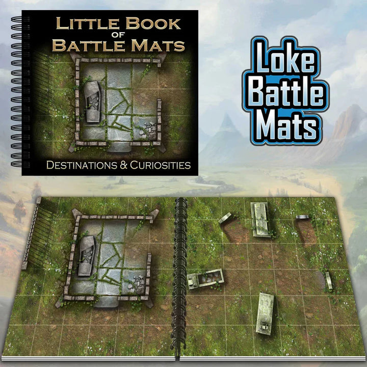 Little Book of Battle Mats Destinations & Curiosities by Loke Portable 6x6 RPG Maps