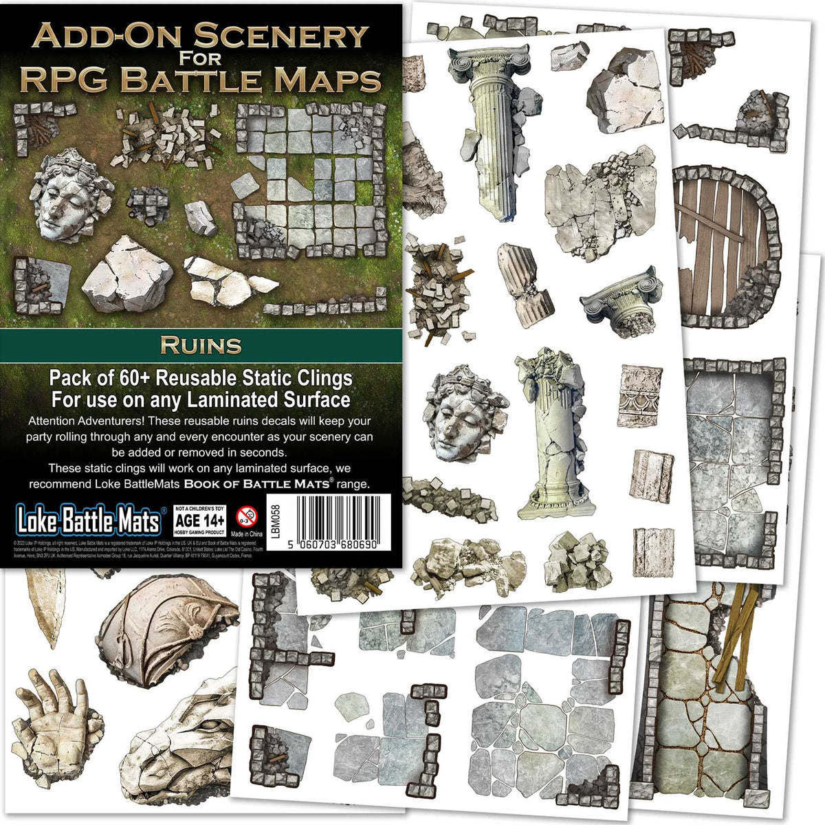 Add-On Scenery For RPG Battle Maps: Ruins 2