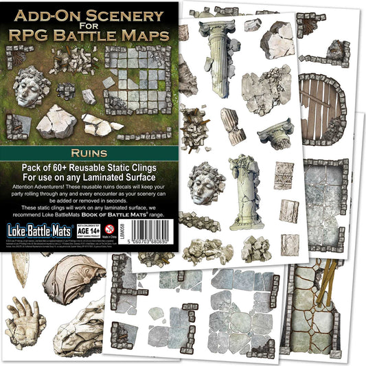 Add-On Scenery For RPG Battle Maps: Ruins 2