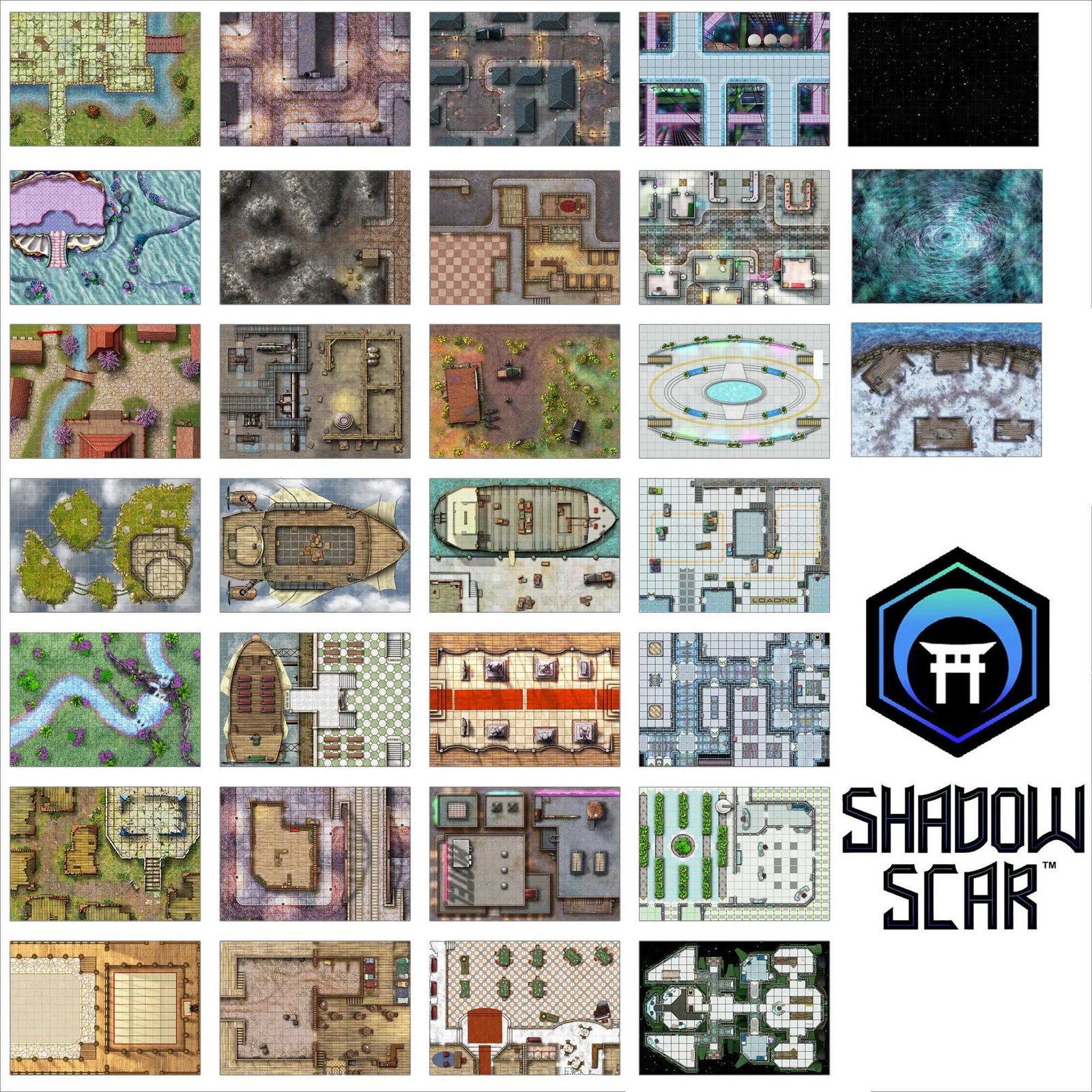 Giant Book of Shadow Scar Battle Mats 2