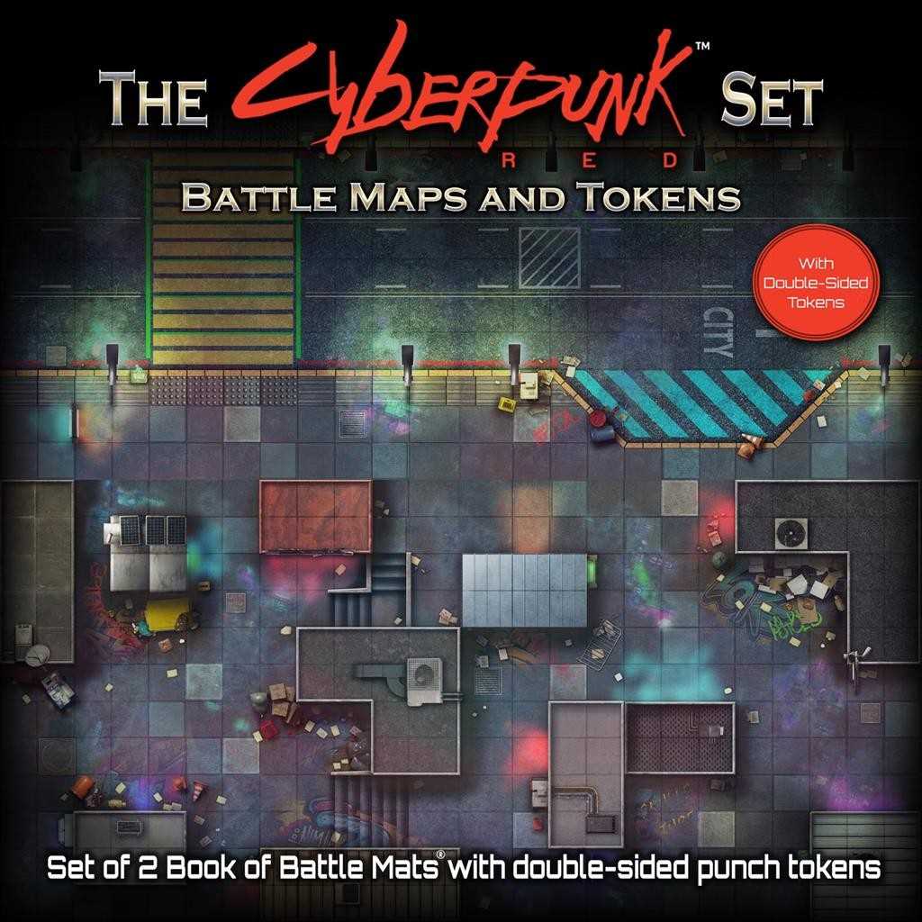 Books of Battle Mats & Tokens: The Cyberpunk Set 1
