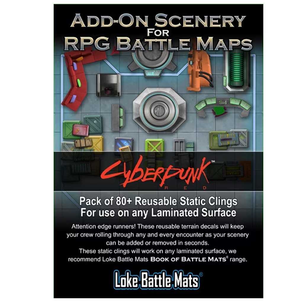 Cyberpunk Add On Scenery For RPG Battle Maps Roleplaying Game by Loke Battlemats 1