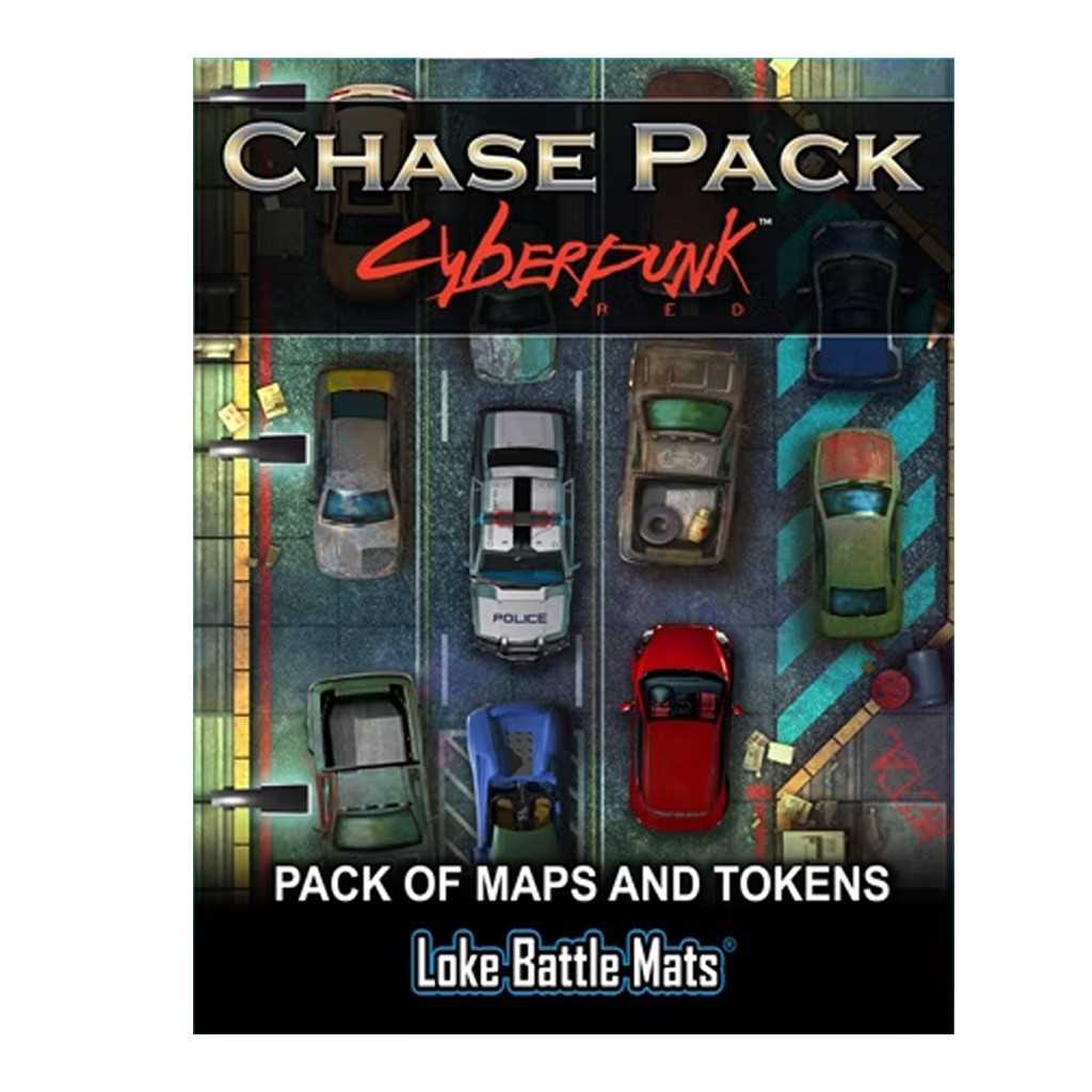 Cyberpunk Chase Pack Pack Of Maps and Tokens Roleplaying Game by Loke Battlemats 1
