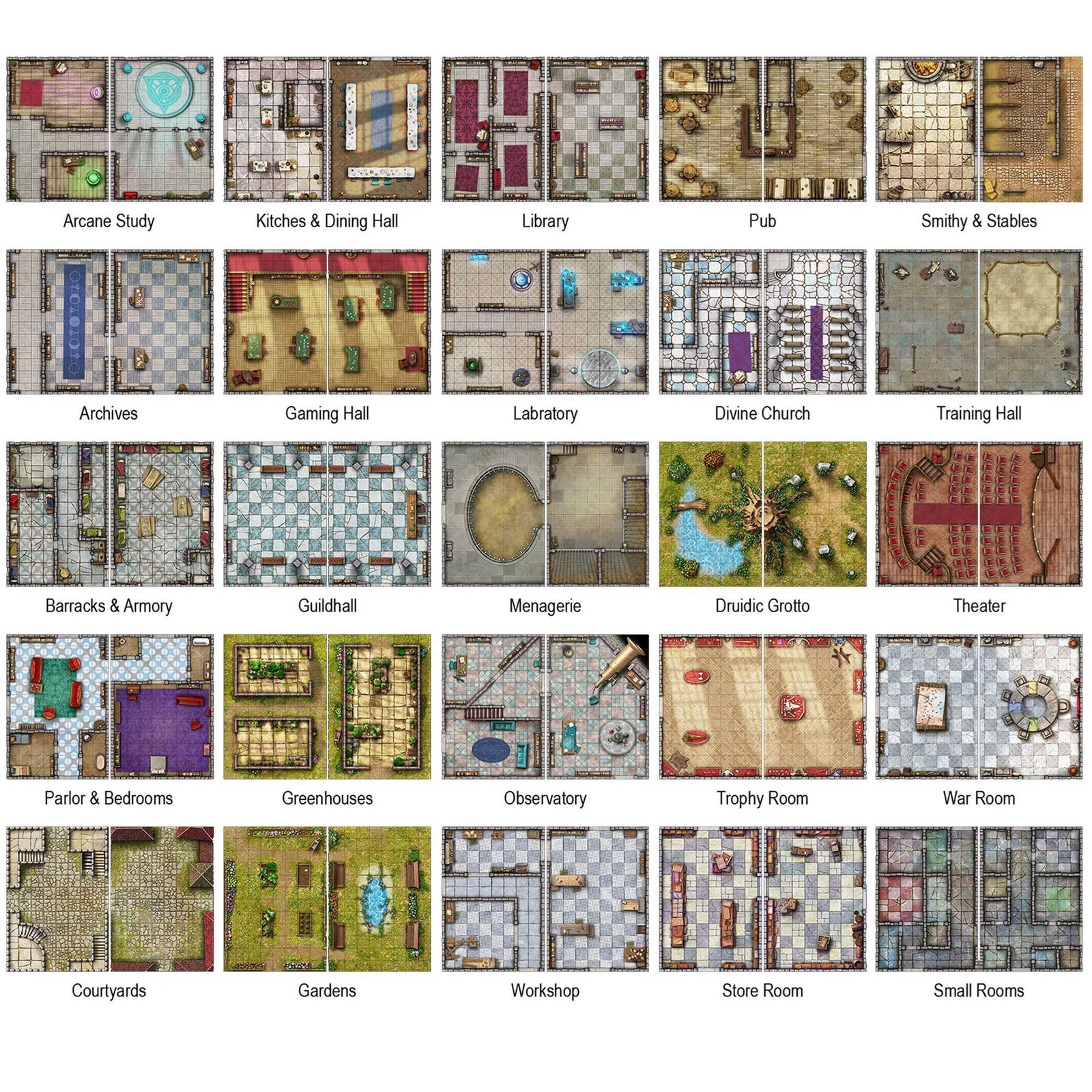 Bastions and Strongholds Big Book of Battle Mats Roleplaying Game by Loke Battlemats 2