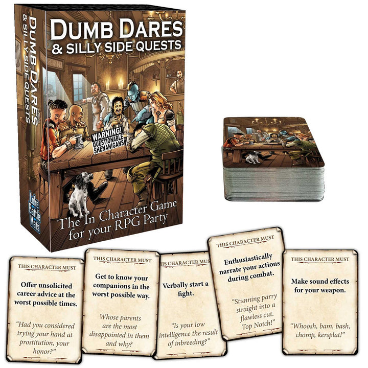 Dumb Dares and Silly Side Quests The In Character Game for your RPG Party Roleplaying Game by Loke Battlemats 2