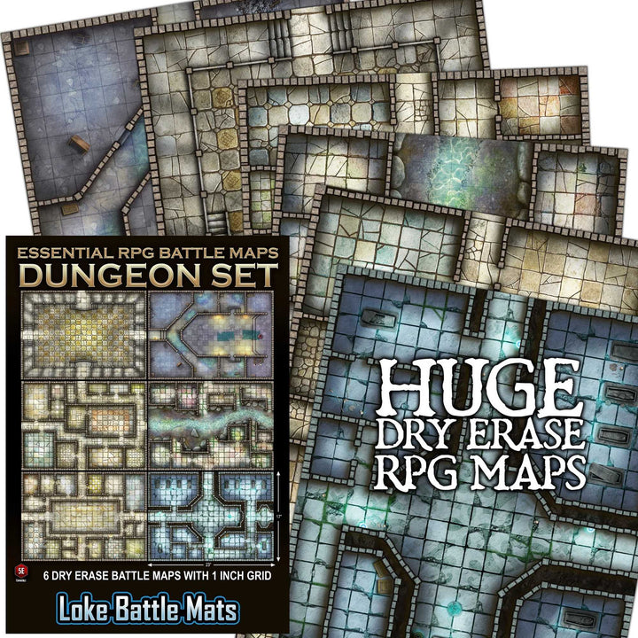 Essential RPG Battle Maps Dungeon Set Roleplaying Game Accessory