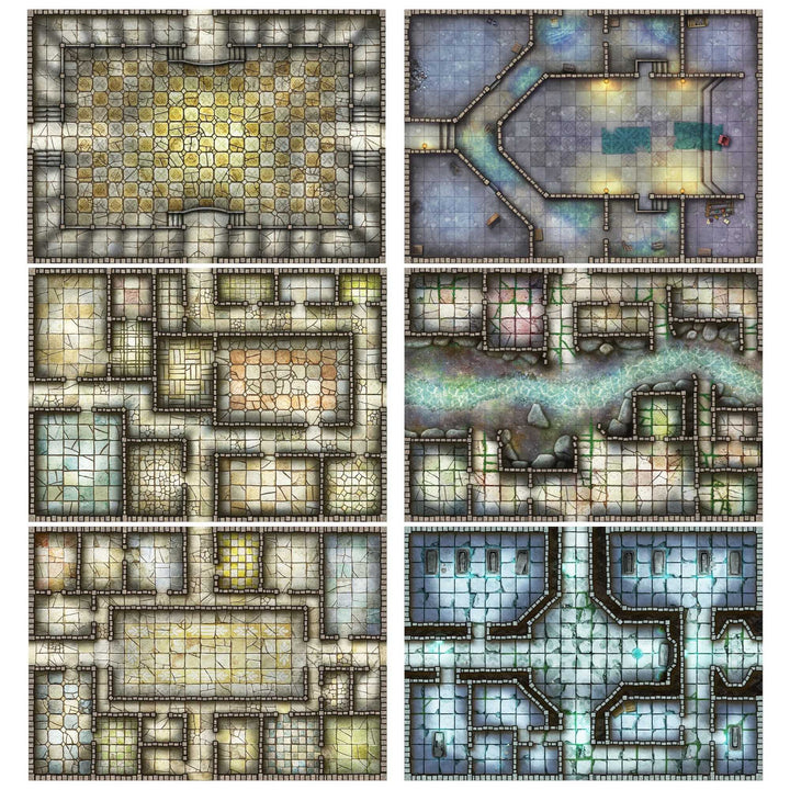 Essential RPG Battle Maps Dungeon Set Roleplaying Game Accessory