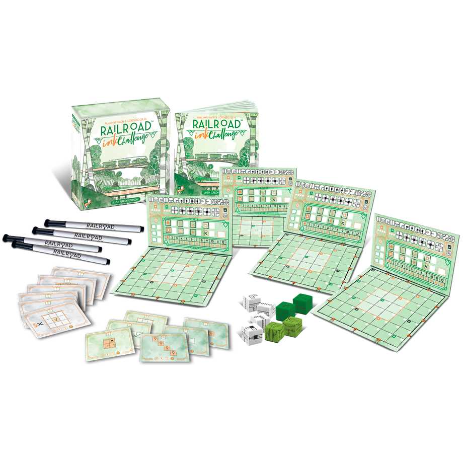 Railroad Ink Challenge Lush Green Edition Board Game by Horrible 2