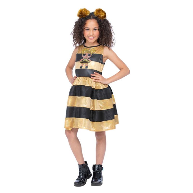 L.O.L Surprise Queen Bee Costume Black Gold Dress 1