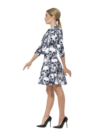 Ladies Skeleton Suit Black White Jacket Dress 3