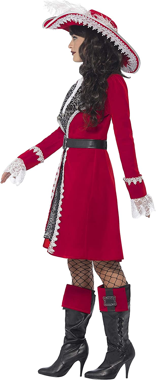 Lady Captain Authentic Deluxe Adult Red Pirate Costume_3