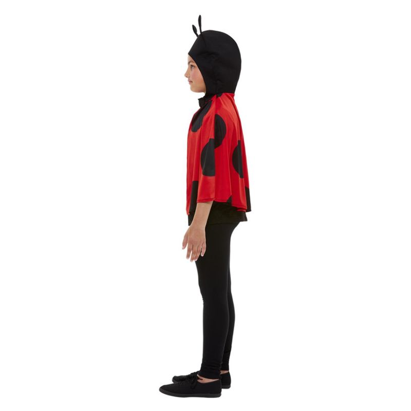Ladybird Hooded Cape Black & Red Child_3