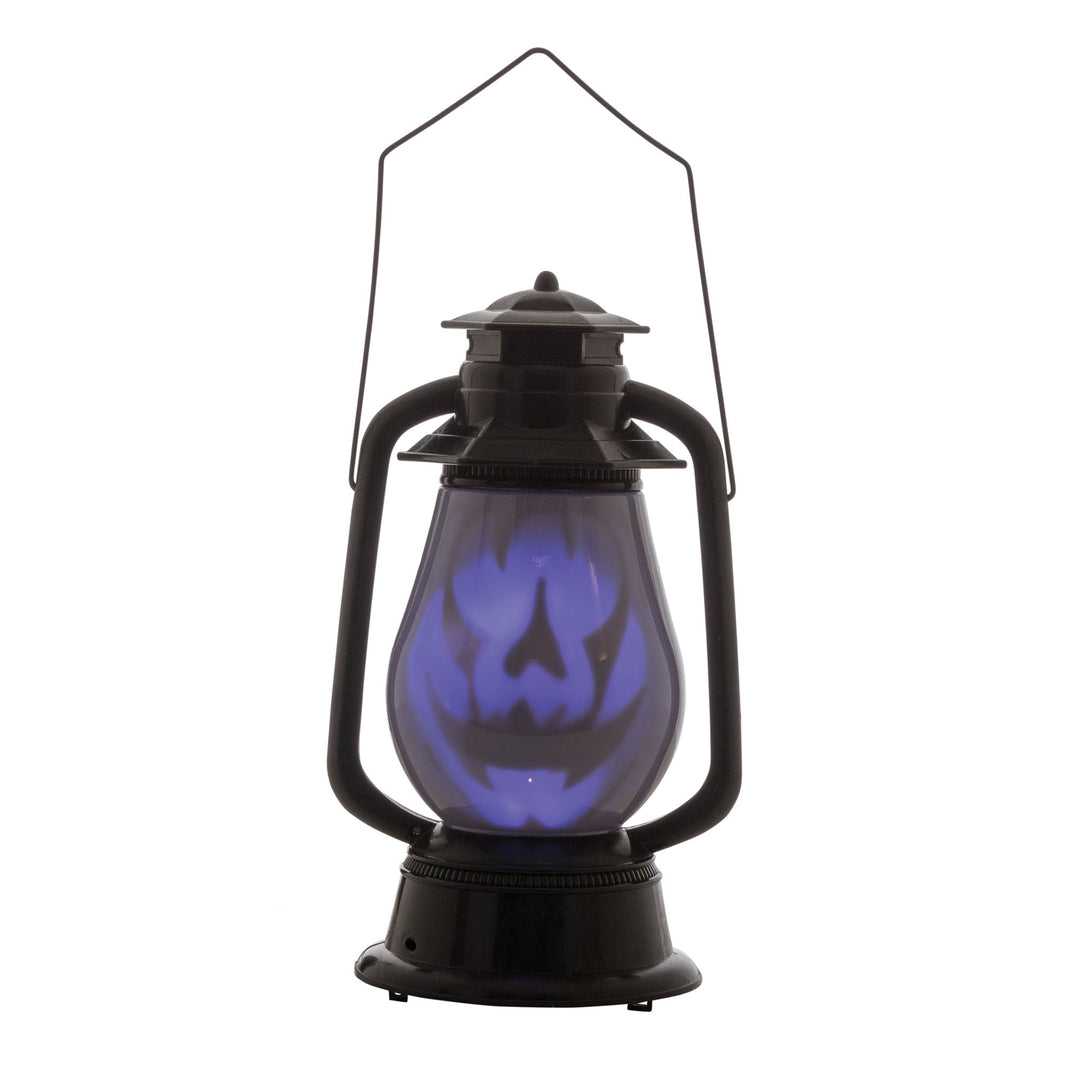 Lantern with Light and Sound Halloween Spooky Decor Purple Pumpkin_1