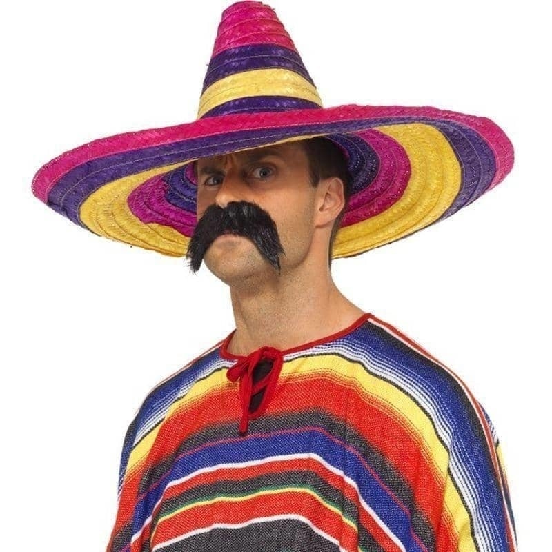 Large Multi Colured Sombrero Adult Mexican Costume Accessory 2