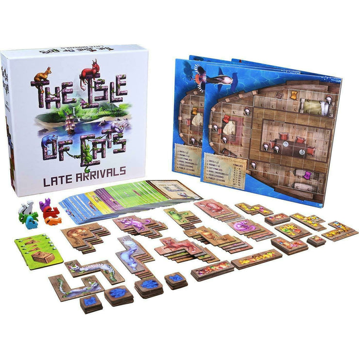 Late Arrivals The Isle of Cats Expansion Board Game by The City of