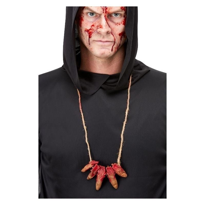 Latex Severed Finger Necklace Beige 1
