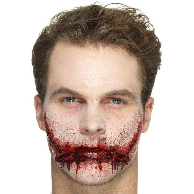 Latex Stitched Smile Prosthetic Adult Flesh Latex Stitched Smile Prosthetic Adult Flesh