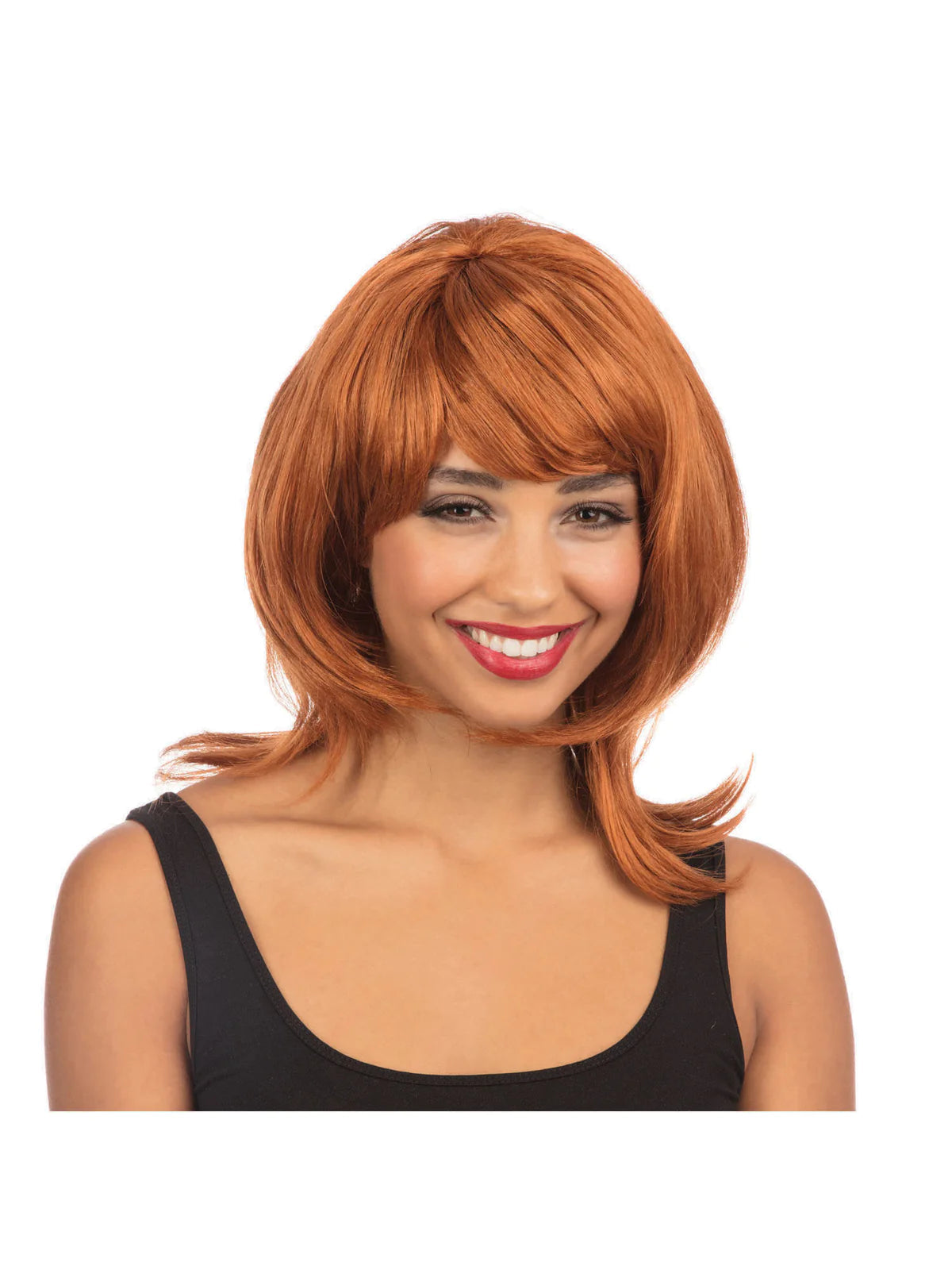 Layered Ginger Wig 1980s Fringe Hair 2