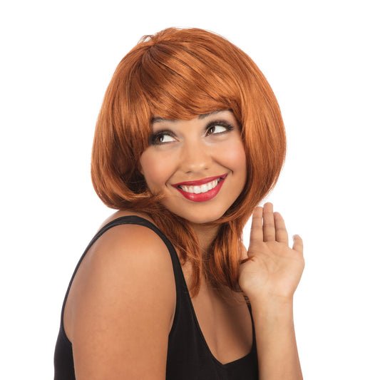 Layered Ginger Wig 1980s Fringe Hair 1