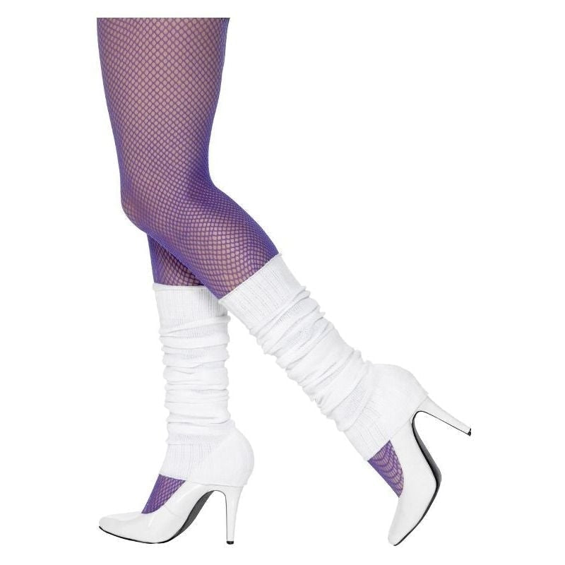Legwarmers Adult White 80s Disco Costume Accessory 1